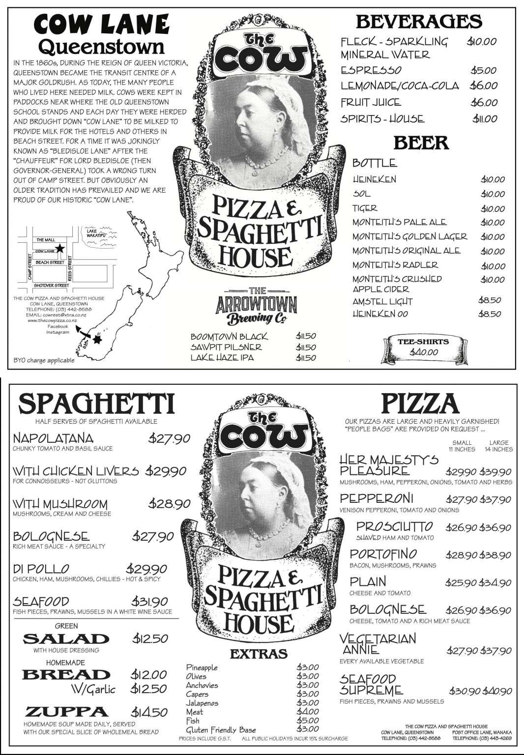 THE COW Queenstown Pizza & Spaghetti Restaurant