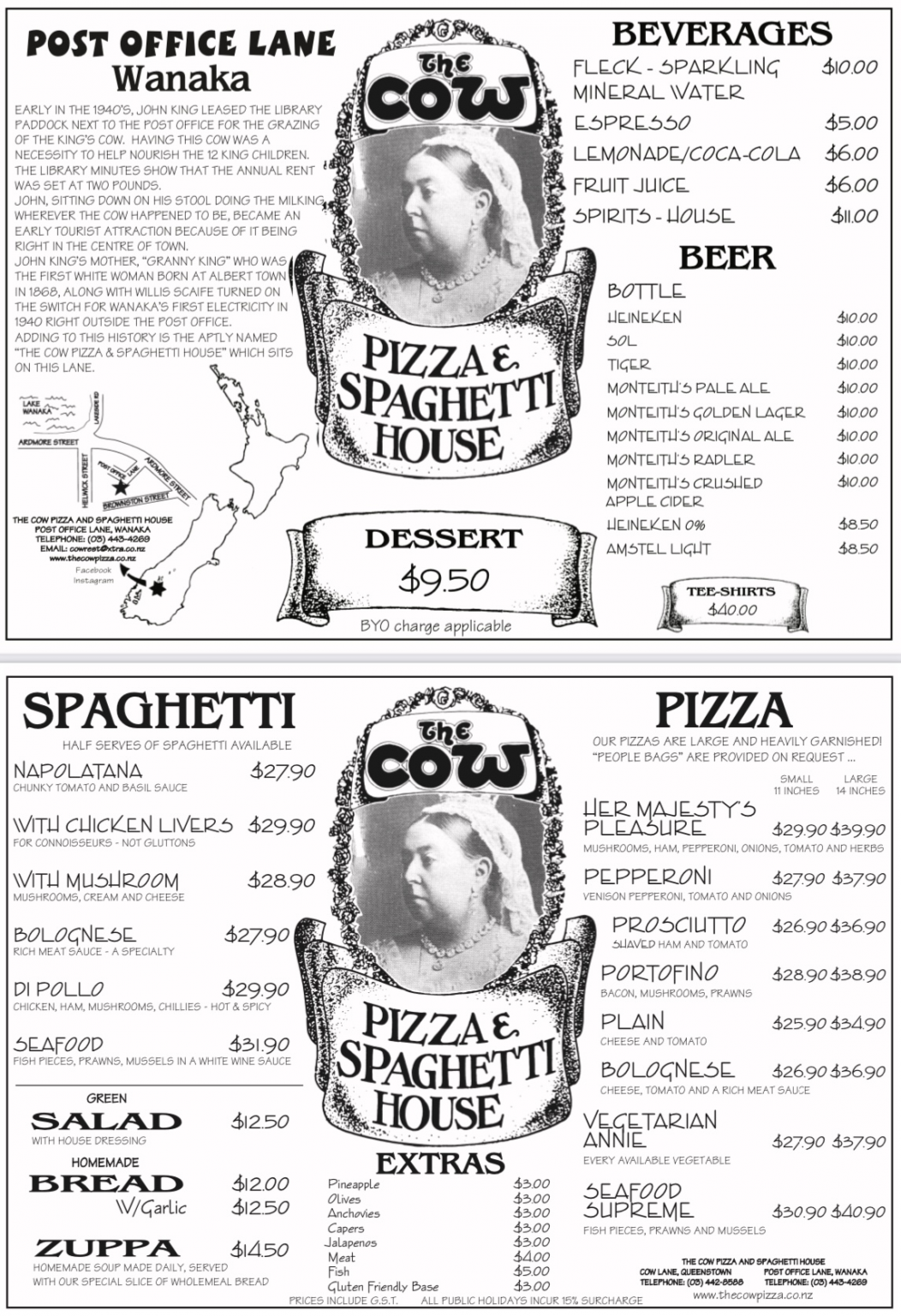 THE COW Wanaka Pizza & Spaghetti Restaurant